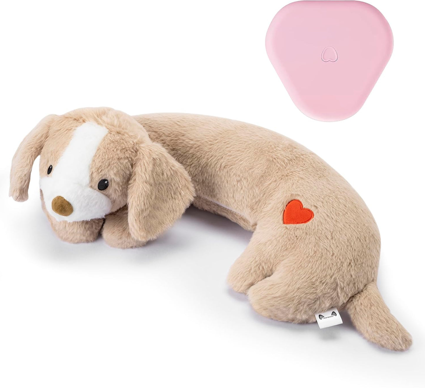 Heartbeat Toy Puppy Heartbeat Stuffed Animal Heartbeat Plush Toy for Puppy, Dog Heartbeat Toy for Pet Anxiety Relief Behavioral Sleep Aid Crate Kennel Training Puppy Cuddly Comfort Toy…