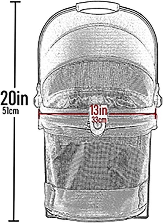 No-Zip View 360 Pet Carrier & Car Seat with Booster Seat Frame for Small Dogs & Cats, Mesh Ventilation, Push Button Entry, No Tools Required, Onyx