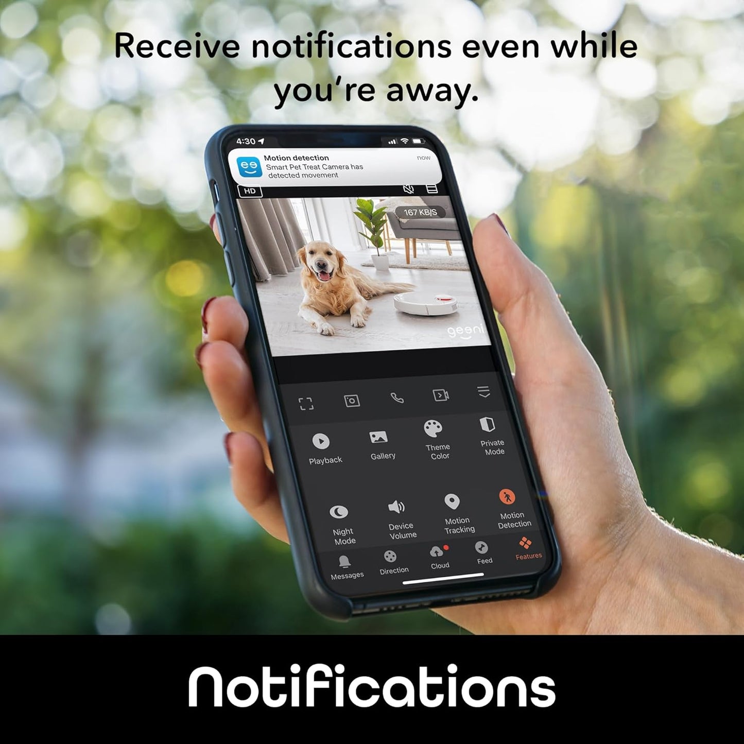 Pet Treat Dispenser with Camera - 2K HD Wifi Enabled, Dog and Cat Automatic Smart Feeder, Two-Way Audio, Night Vision, Auto-Follow, Remote Access with App, Alexa and Google Compatible, White