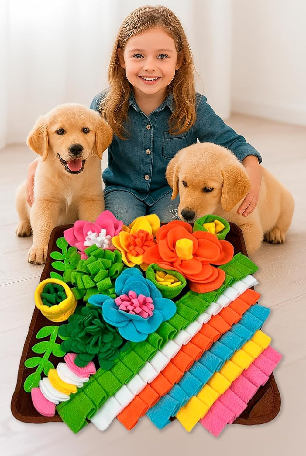Snuffle Mat for Dogs with Slow Feeder Bowl (Bundle) – Interactive Toy for Anxiety Relief & Mental Stimulation – Durable, Washable Mat for Small, Medium & Large Dogs – Feeding Puzzle Toy for Boredom