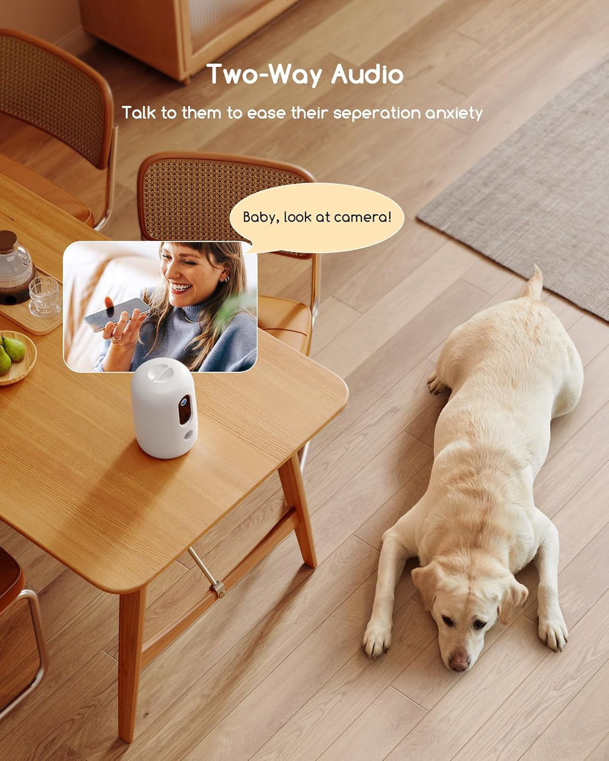 2K Pet Camera with Treat Dispenser, 5G Wifi Dog Camera with Speaker, Phone App, 2-Way Audio, Night Vision, Motion Alerts for Treat Tossing and Monitoring Your Pet Remotely