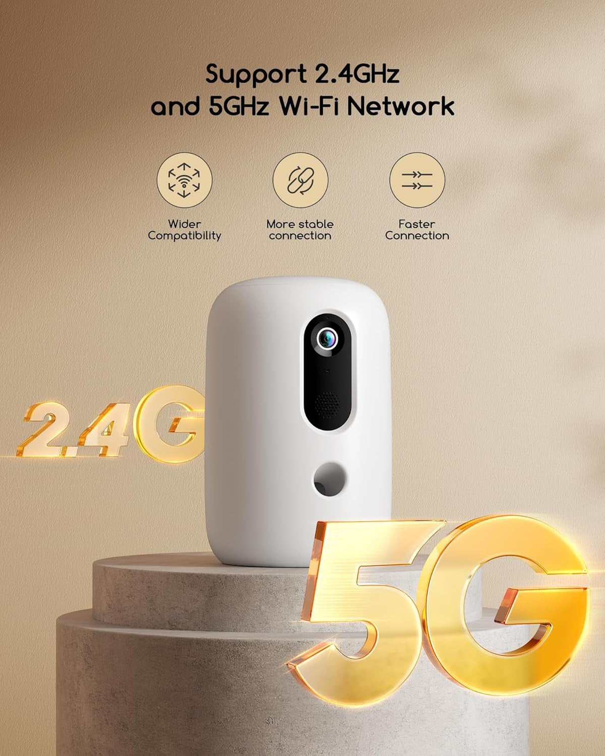 2K Pet Camera with Treat Dispenser, 5G Wifi Dog Camera with Speaker, Phone App, 2-Way Audio, Night Vision, Motion Alerts for Treat Tossing and Monitoring Your Pet Remotely